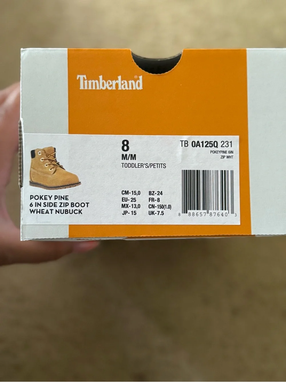 Timberland Kids Wheat/Tan Lace-Up Ankle Boots with Yellow Accents